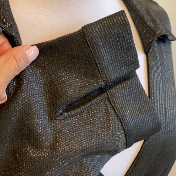 Julie Brown Black Metallic Wrap Dress - Picture 7 of 10